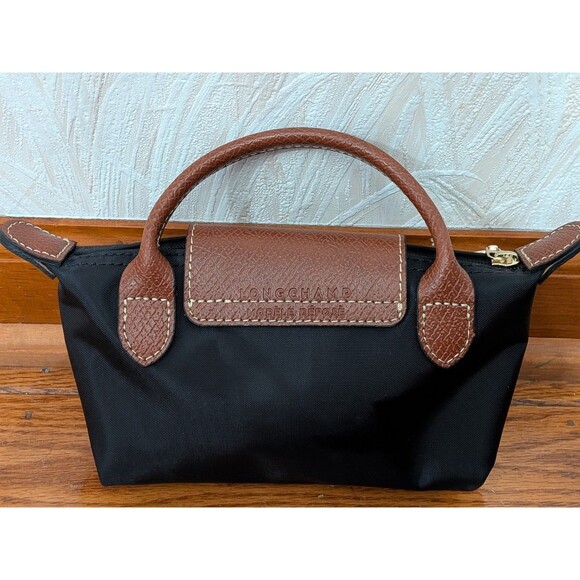 New Wo Tags LE PLIAGE ORIGINAL POUCH WITH HANDLE Black Xs Bag QuietLuxury Preppy - Picture 6 of 8